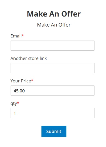 form in make an offer extension