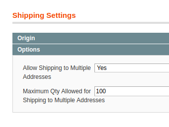 shipping settings in paypal extension